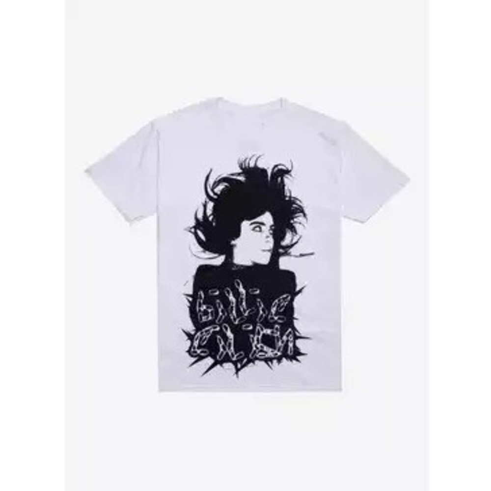 Billie Eilish Hair Portrait Boyfriend Fit Girls T-Shirt